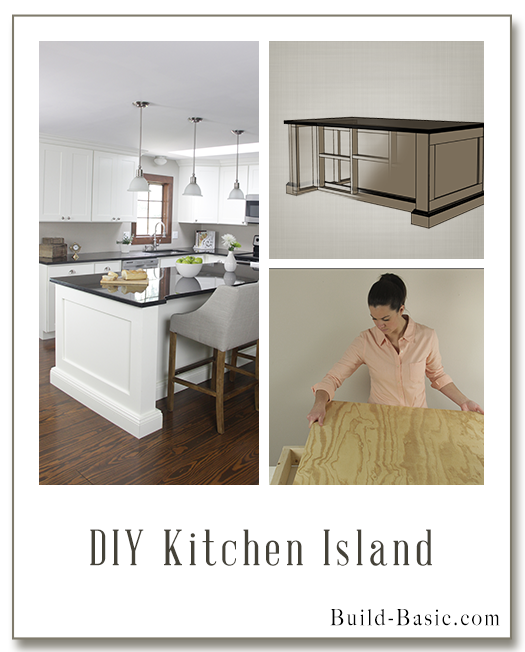 Build a DIY Kitchen Island - Building Plans by @BuildBasic www.build-basic.com