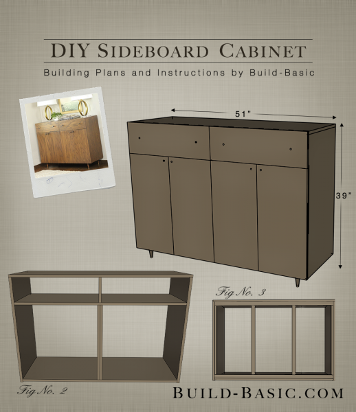 Build A Diy Sideboard Cabinet Building Plans By Buildbasic Www