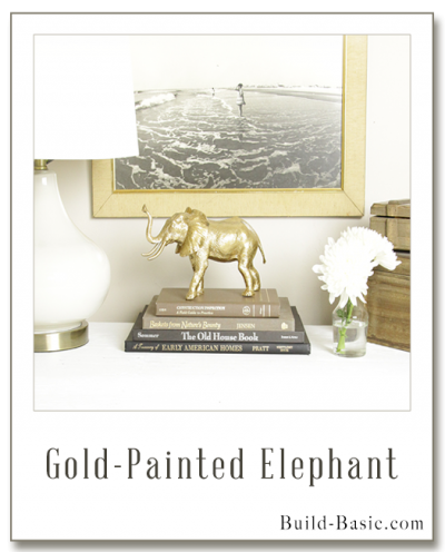 Gold-Painted Elephant – Craft by @BuildBasic www.build-basic.com