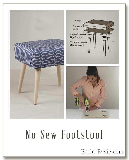 Build a No-Sew Footstool - Building Plans by @BuildBasic www.build-basic.com
