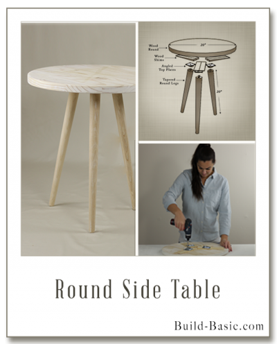 Build a Round Side Table - Building Plans by @BuildBasic www.build-basic.com