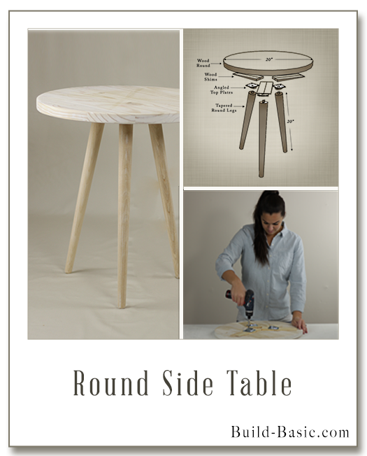 Build a Round Side Table - Building Plans by @BuildBasic www.build-basic.com