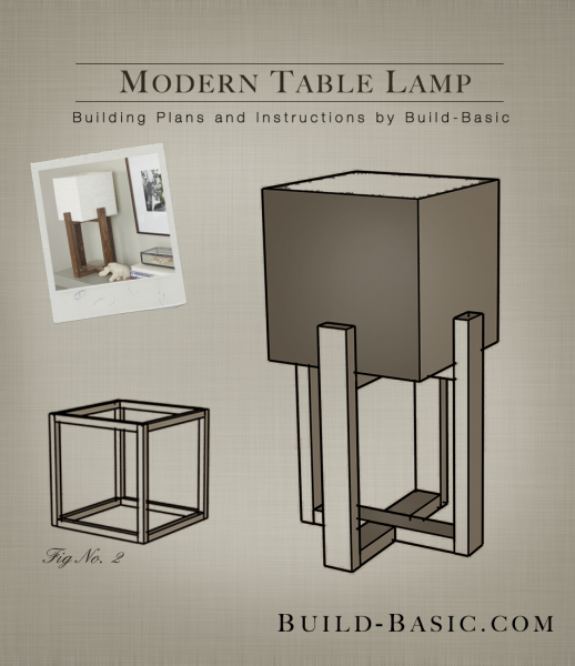Build a Modern Table Lamp - Building Plans by @BuildBasic www.build-basic.com