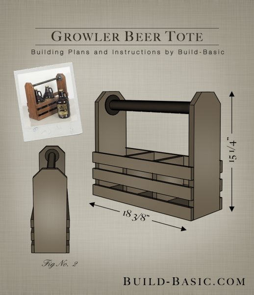 Build a Growler Beer Tote - Building Plans by @BuildBasic www.build-basic.com