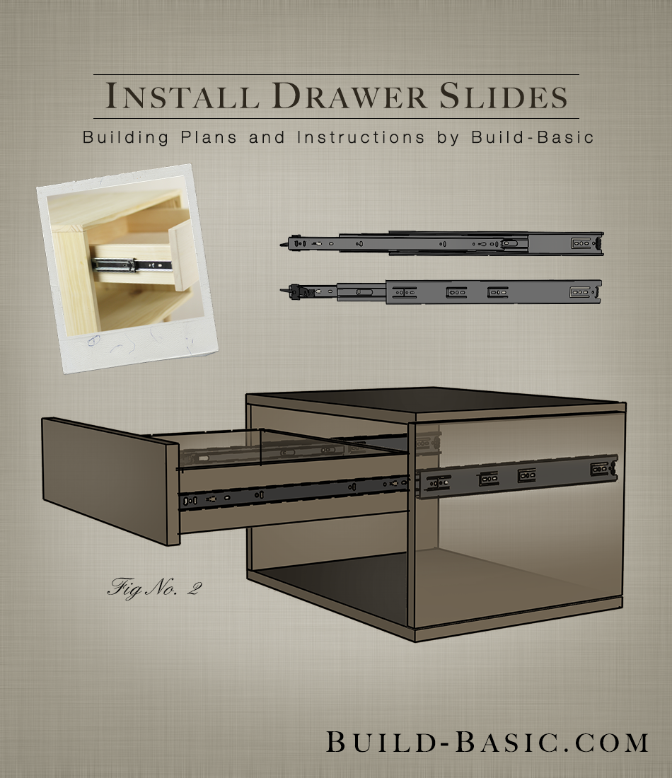 How to Install Drawer Slides Building Plans by BuildBasic www.build