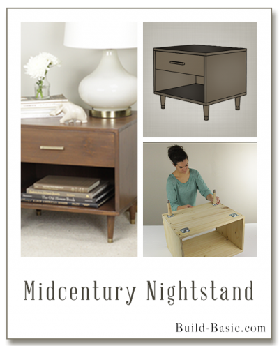Build a Midcentury Nightstand - Building Plans by @BuildBasic www.build-basic.com