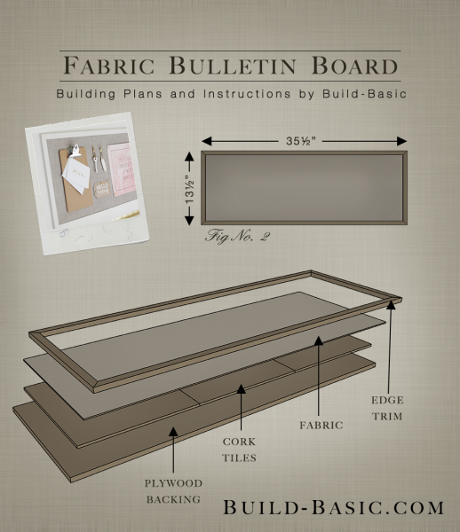 Build a DIY Fabric Bulletin Board - Building Plans by @BuildBasic www.build-basic.com