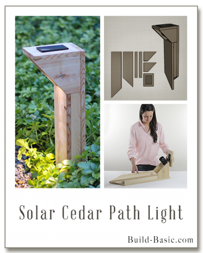 Build a Solar Cedar Path Light - Building Plans by @BuildBasic www.build-basic.com