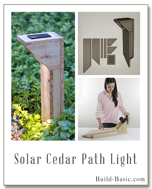 Build a Solar Cedar Path Light - Building Plans by @BuildBasic www.build-basic.com