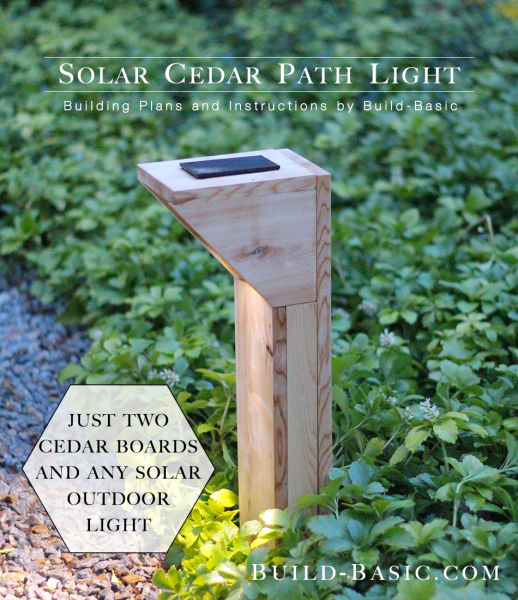 Build a Solar Cedar Path Light - Building Plans by @BuildBasic www.build-basic.com