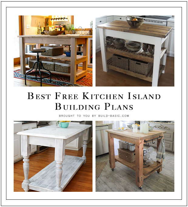 DIY Kitchen Island Building Plans Roundup by Build Basic