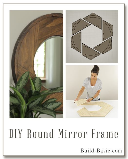 Build DIY Round Mirror Frame - Building Plans by @BuildBasic www.build-basic.com