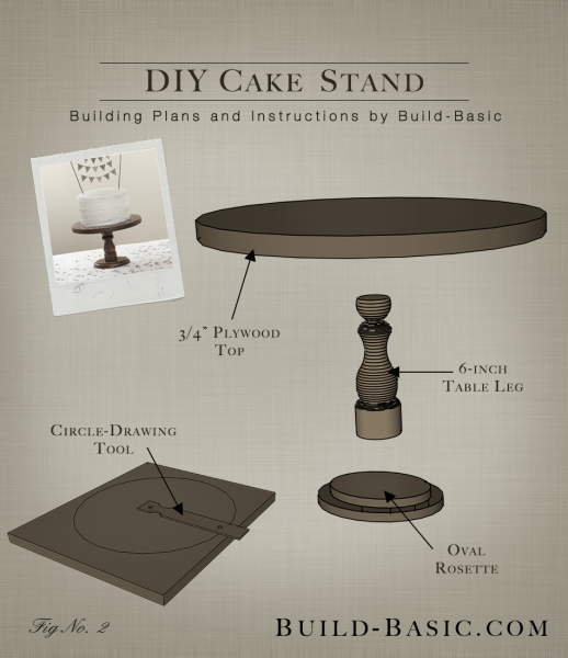 Build a DIY Cake Stand - Building Plans by @BuildBasic www.build-basic.com