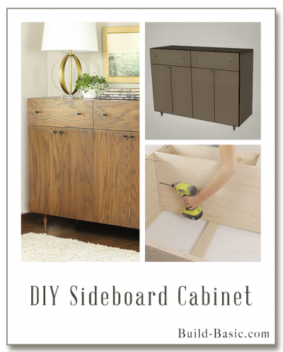 Build a DIY Sideboard Cabinet - Building Plans by @BuildBasic www.build-basic.com