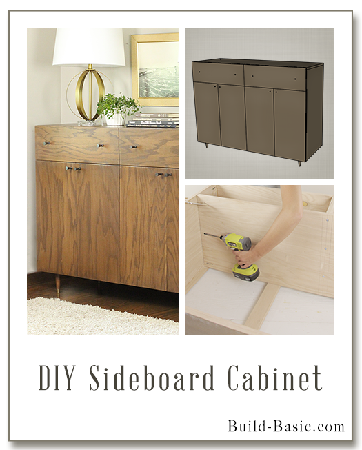 Build a DIY Sideboard Cabinet - Building Plans by @BuildBasic www.build-basic.com