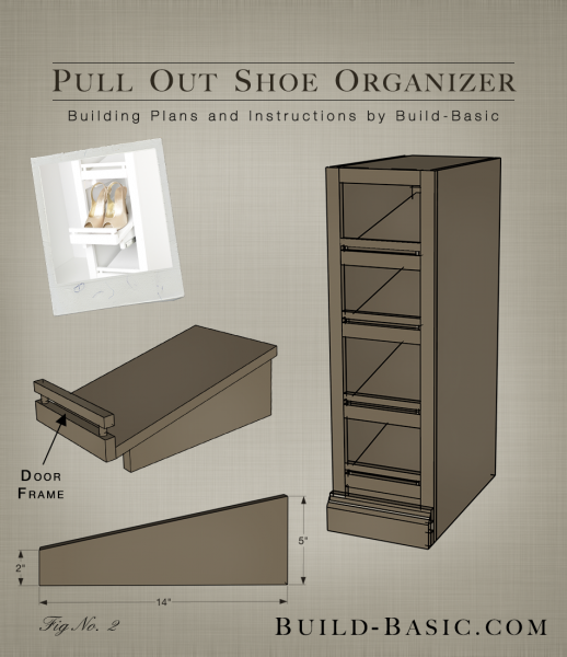 Pull Out Shoe Storage – Part of The Build Basic Closet System –Building Plans by @BuildBasic www.build-basic.com