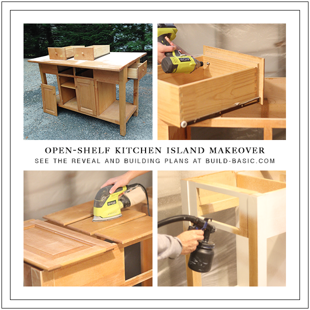 Build a DIY Open-Shelf Kitchen Island - Building Plans by Build Basic @BuildBasic www.build-basic.com
