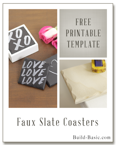 Make DIY Faux Slate Coasters – Project Plans by @BuildBasic www.build-basic.com
