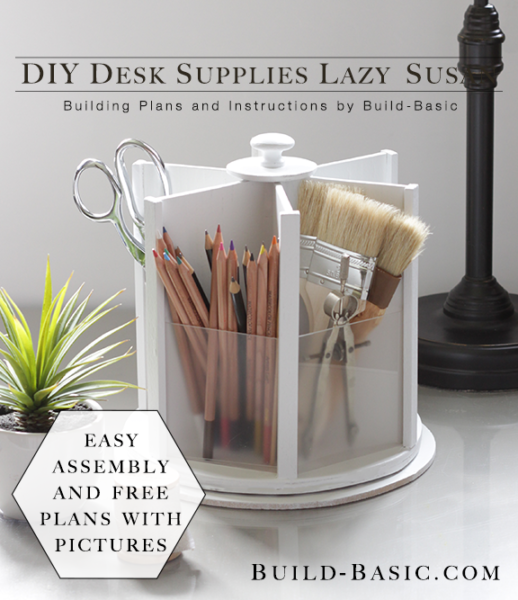 Build A Diy Desk Supplies Lazy Susan Build Basic