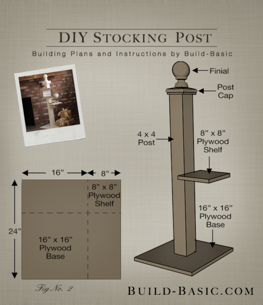 Build a DIY Stocking Post by Build Basic - @BuildBasic www.build-basic.com