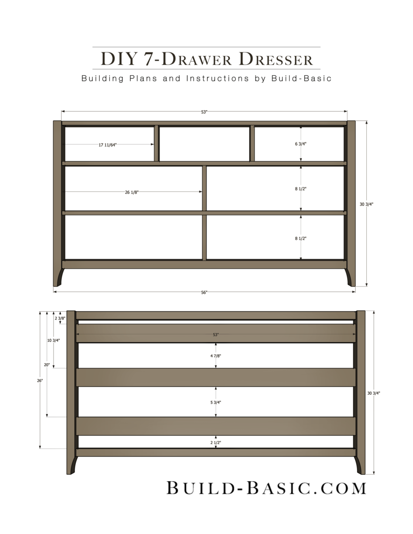 Build A Diy 7 Drawer Dresser Basic, Build A Dresser Easy