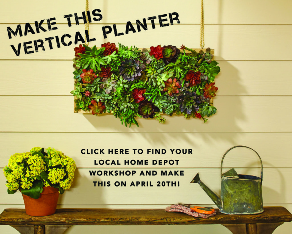 DIY Vertical Planter Home Depot Workshops