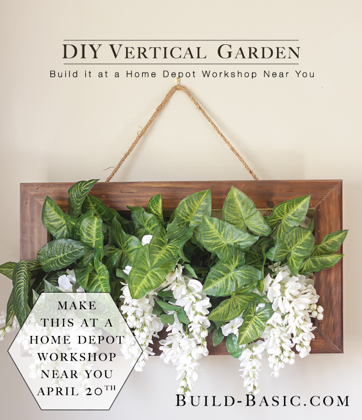 DIY plantator vertical de Build Basic - Home Depot ateliere